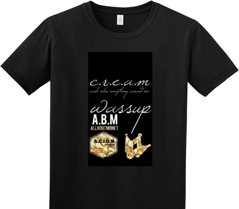 Custom Adult Soft Style 100% Cotton Black T-Shirt