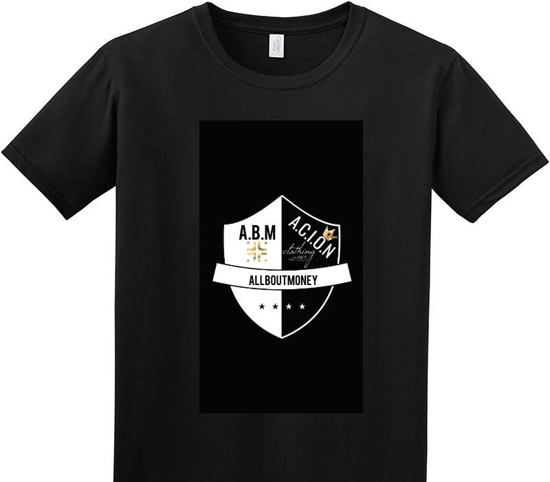 Custom Adult Soft Style 100% Cotton Black T-Shirt