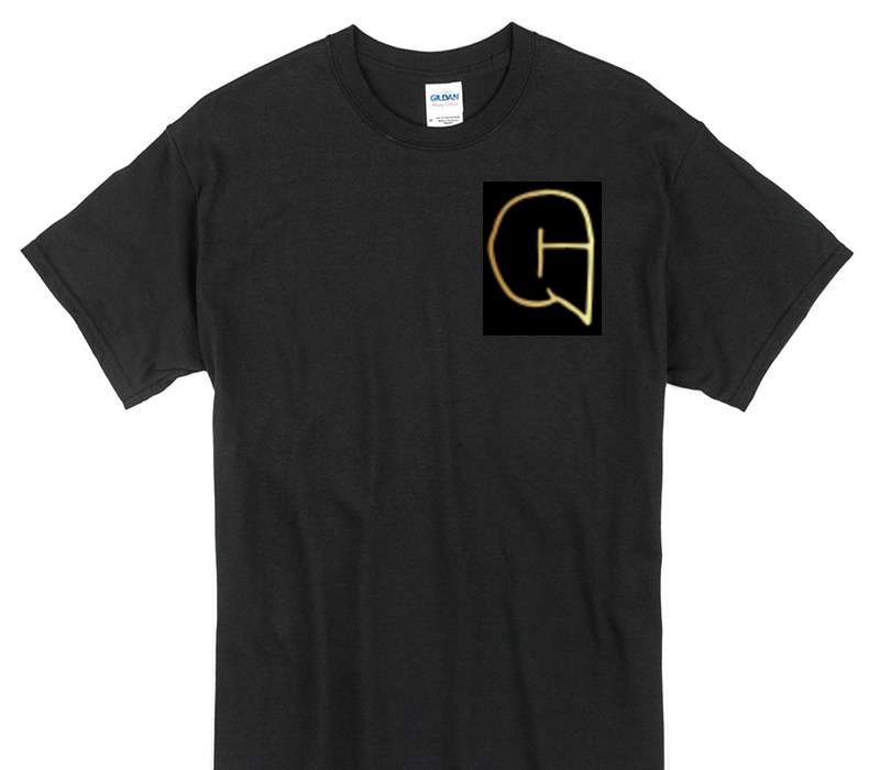 Custom Gildan 100% Cotton Black T-Shirt