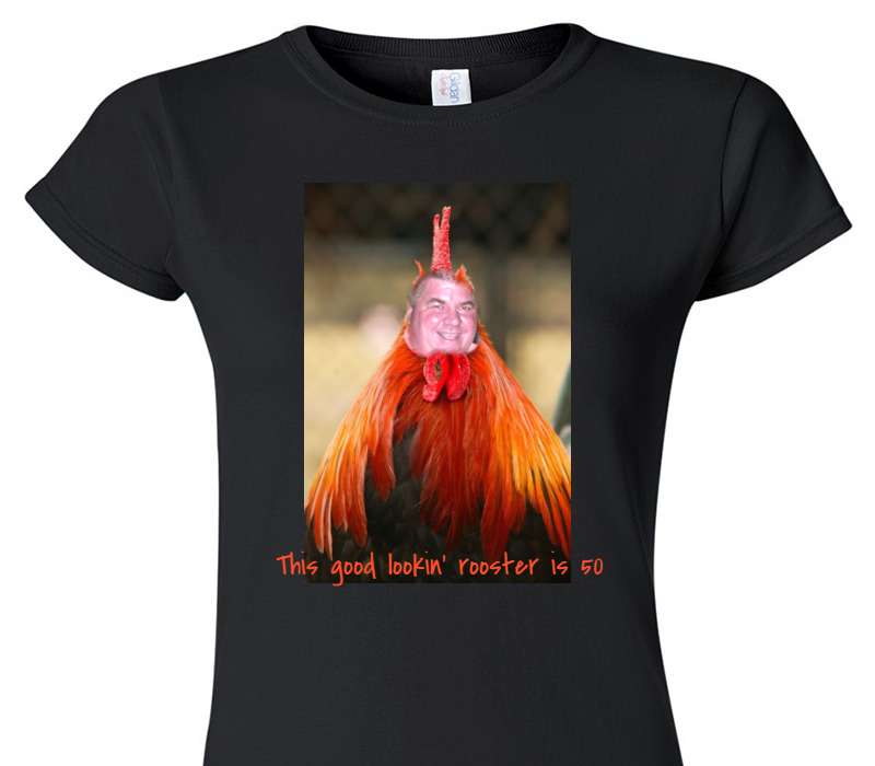 Custom Womens Soft Style 100% Cotton Black T-Shirt