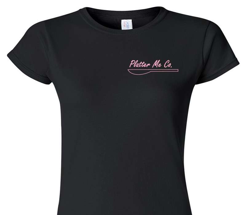 Custom Womens Soft Style 100% Cotton Black T-Shirt