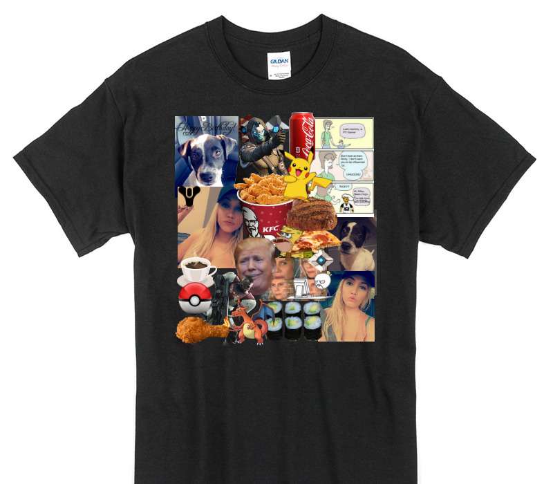 Custom Gildan 100% Cotton Black T-Shirt