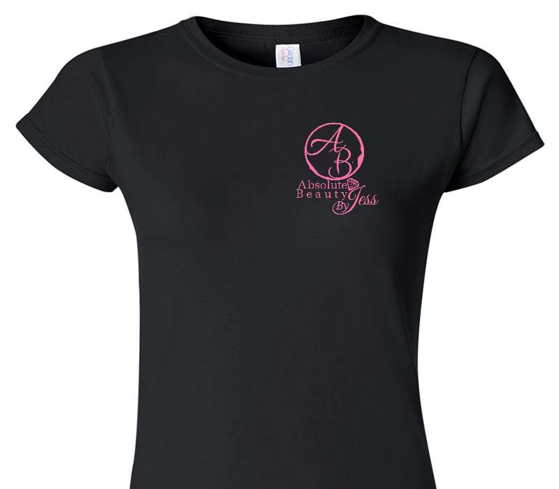 Custom Womens Soft Style 100% Cotton Black T-Shirt