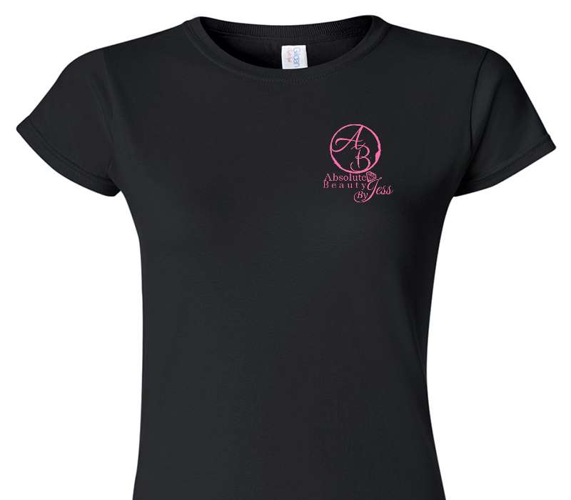 Custom Womens Soft Style 100% Cotton Black T-Shirt