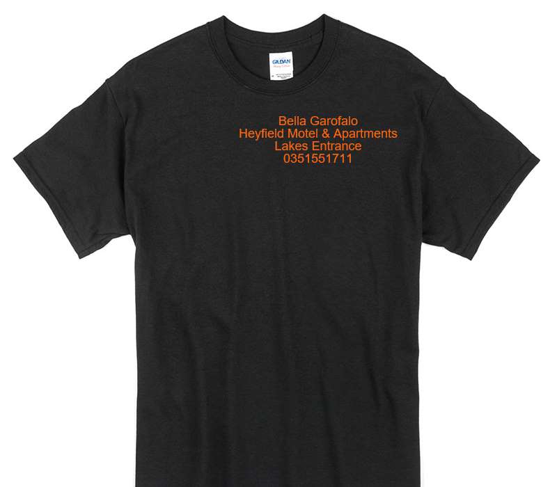 Custom Gildan 100% Cotton Black T-Shirt