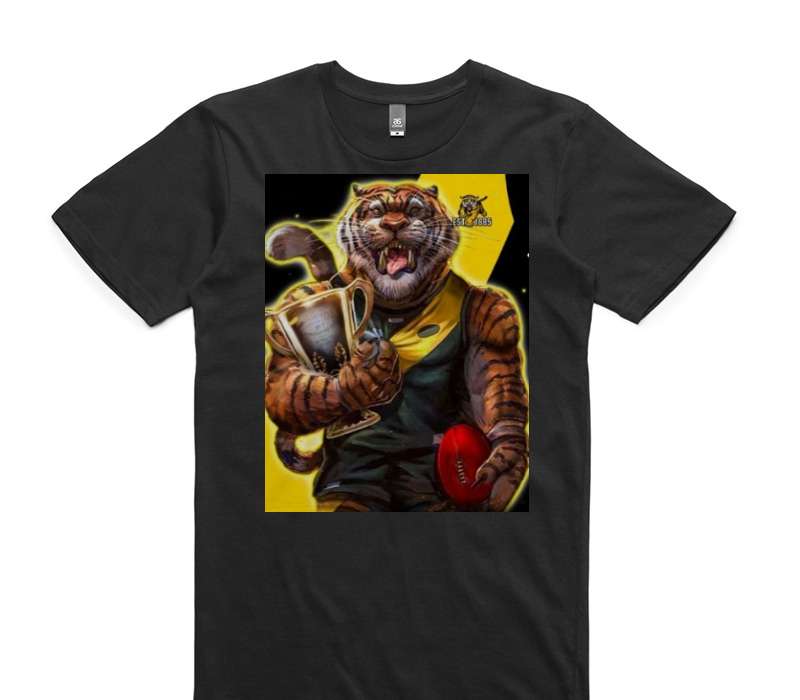 Custom AS Colour 100% Cotton Black T-Shirt