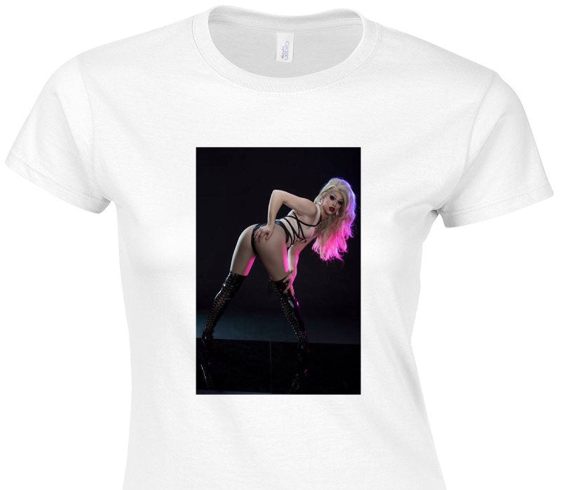 Custom Womens Soft Style 100% Cotton White T-Shirt