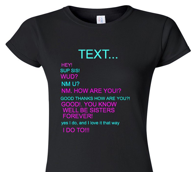 Custom Womens Soft Style 100% Cotton Black T-Shirt
