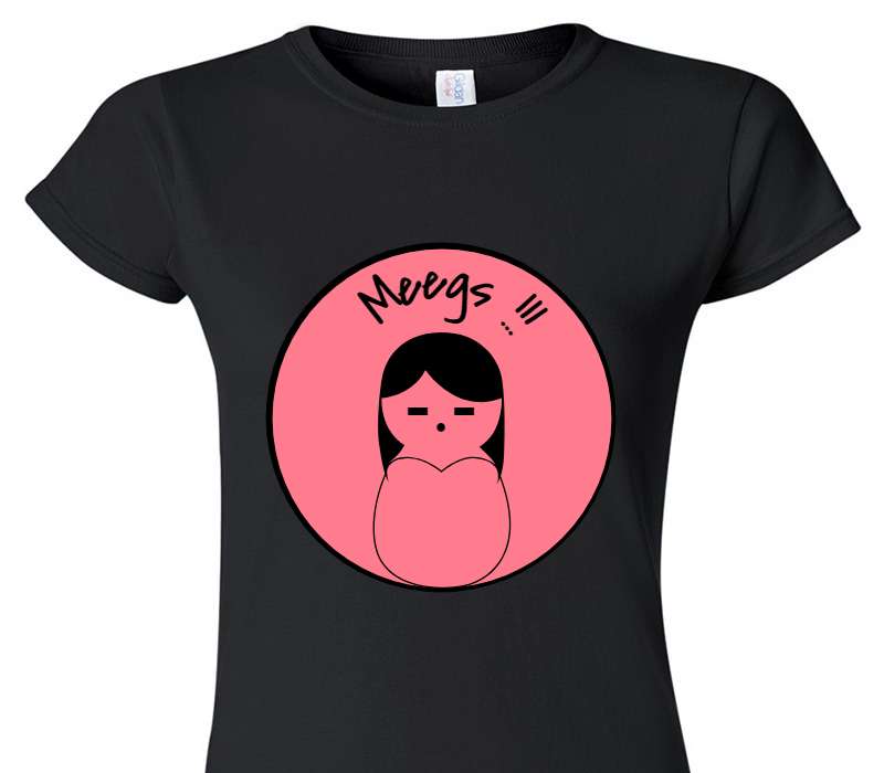 Custom Womens Soft Style 100% Cotton Black T-Shirt