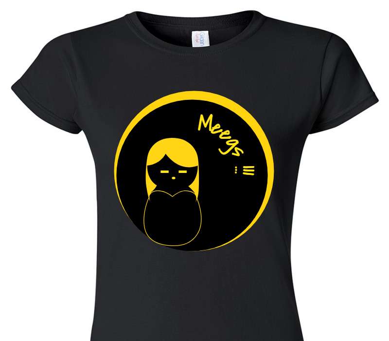 Custom Womens Soft Style 100% Cotton Black T-Shirt