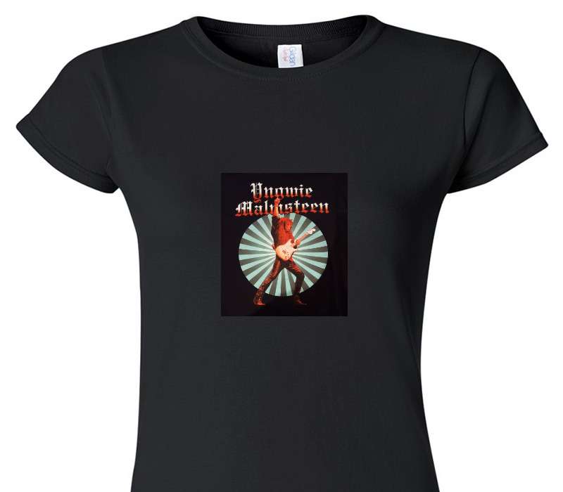 Custom Womens Soft Style 100% Cotton Black T-Shirt