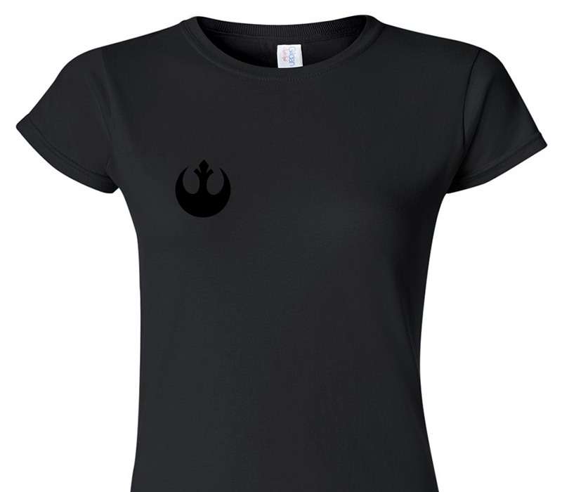 Custom Womens Soft Style 100% Cotton Black T-Shirt