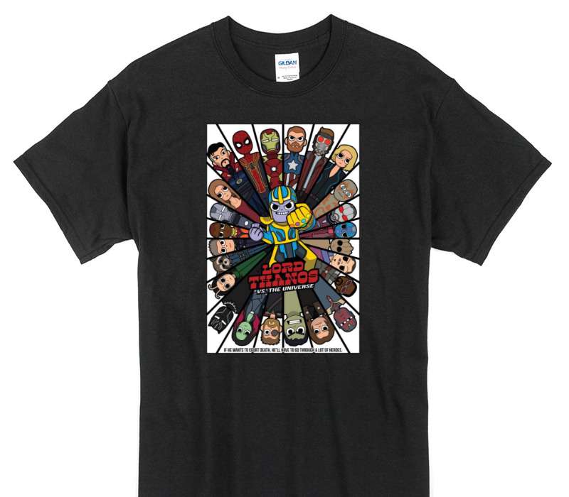 Custom Gildan 100% Cotton Black T-Shirt