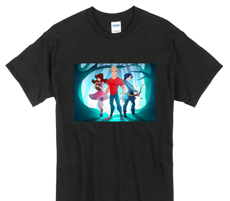 Custom Gildan 100% Cotton Black T-Shirt