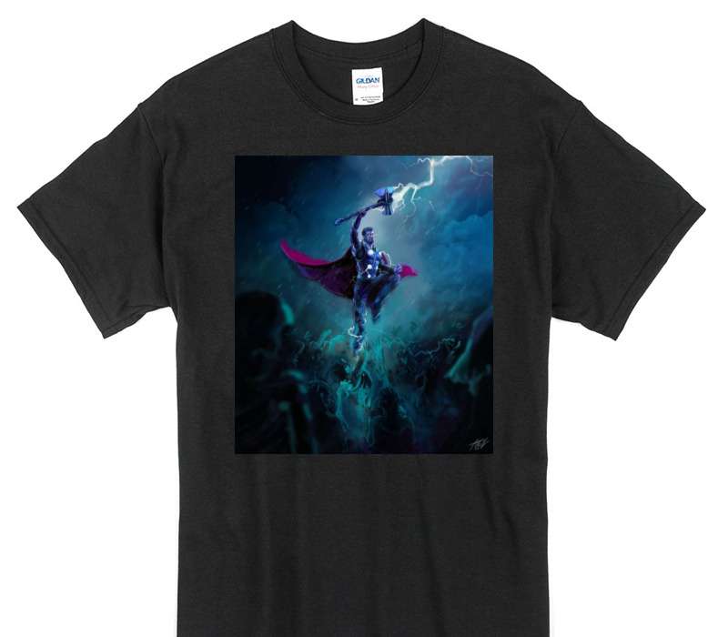 Custom Gildan 100% Cotton Black T-Shirt