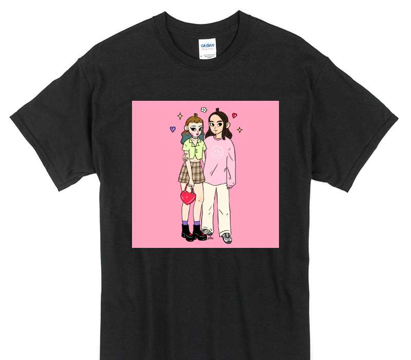 Custom Gildan 100% Cotton Black T-Shirt