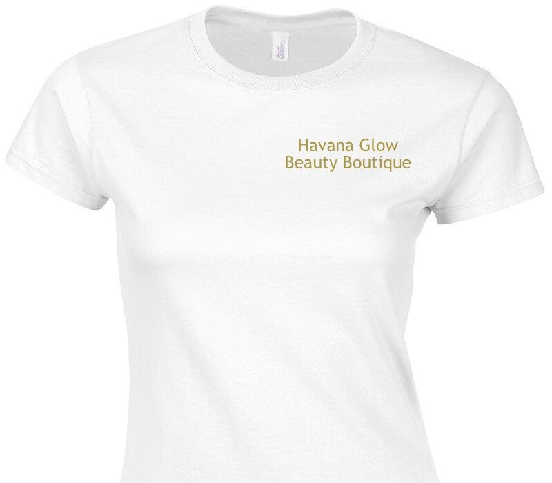 Custom Womens Soft Style 100% Cotton White T-Shirt
