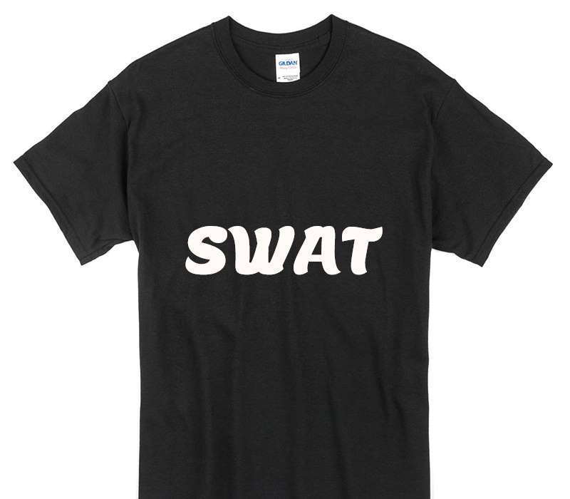 Custom Gildan 100% Cotton Black T-Shirt