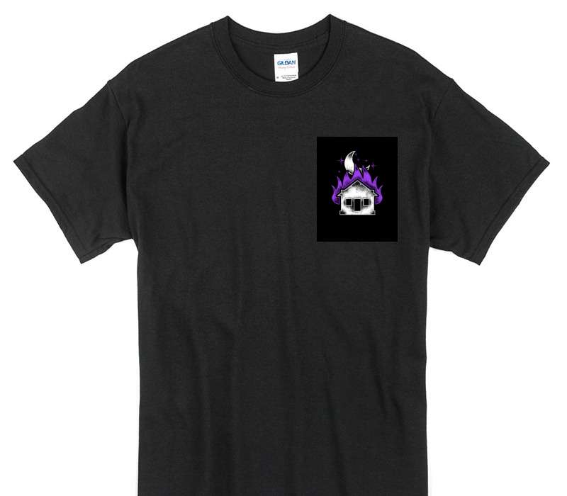 Custom Gildan 100% Cotton Black T-Shirt