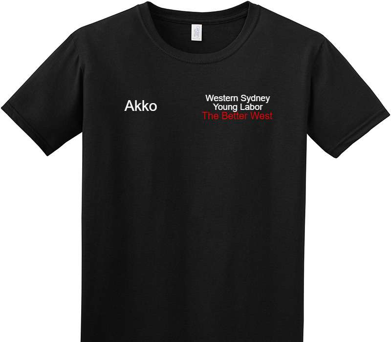 Custom Adult Soft Style 100% Cotton Black T-Shirt
