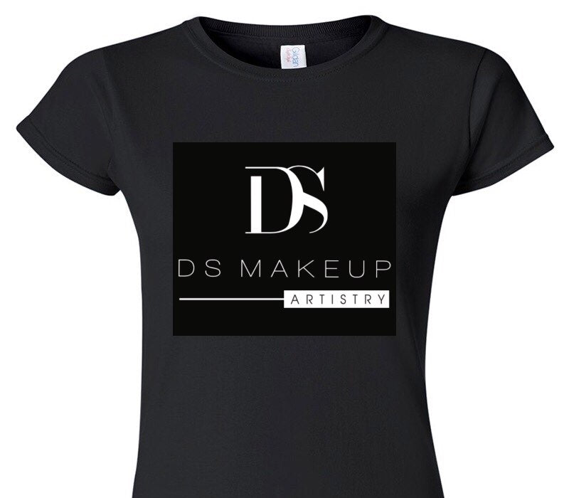 Custom Womens Soft Style 100% Cotton Black T-Shirt