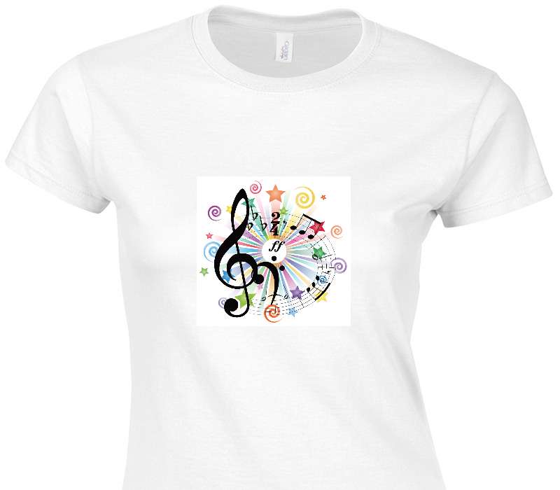 Custom Womens Soft Style 100% Cotton White T-Shirt