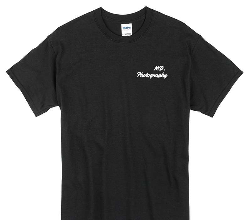 Custom Gildan 100% Cotton Black T-Shirt