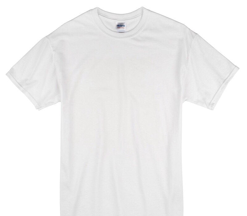 Custom Gildan 100% Cotton White T-Shirt