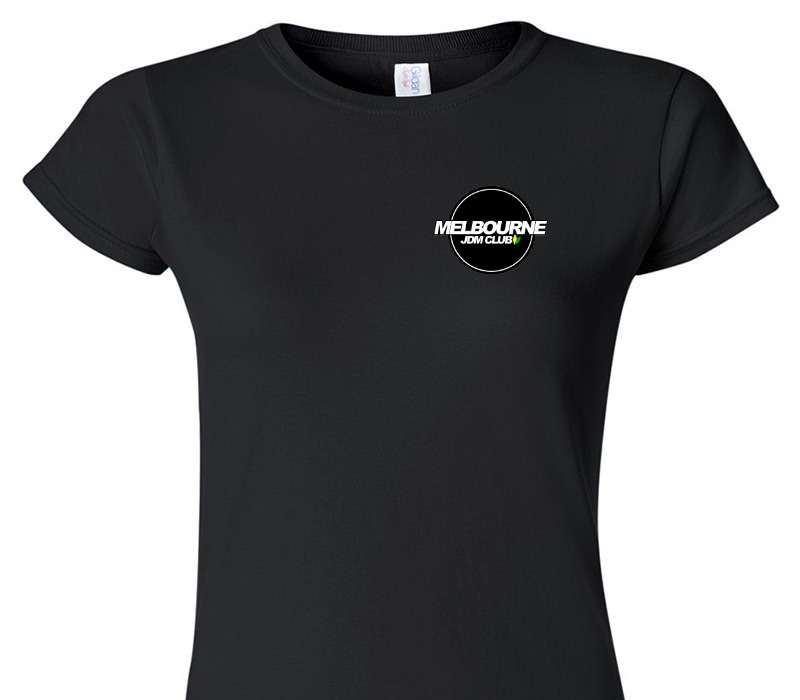 Custom Womens Soft Style 100% Cotton Black T-Shirt