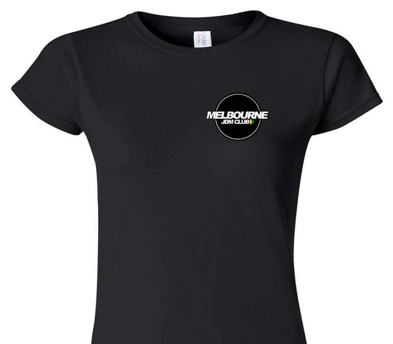 Custom Womens Soft Style 100% Cotton Black T-Shirt