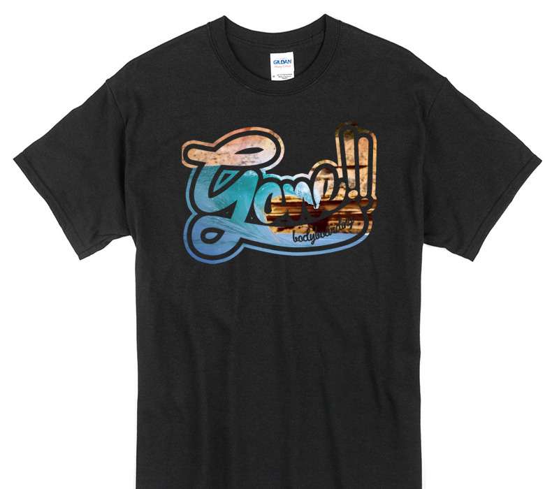 Custom Gildan 100% Cotton Black T-Shirt