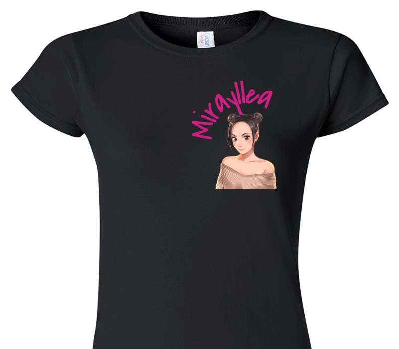 Custom Womens Soft Style 100% Cotton Black T-Shirt