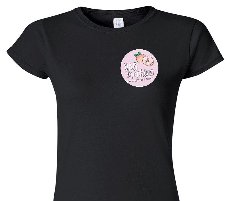 Custom Womens Soft Style 100% Cotton Black T-Shirt