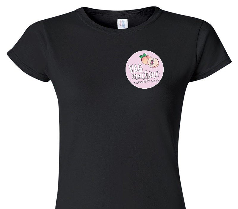 Custom Womens Soft Style 100% Cotton Black T-Shirt
