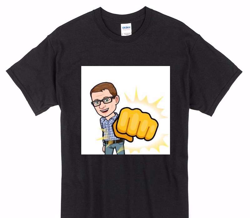 Custom Gildan 100% Cotton Black T-Shirt