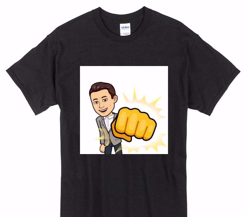 Custom Gildan 100% Cotton Black T-Shirt