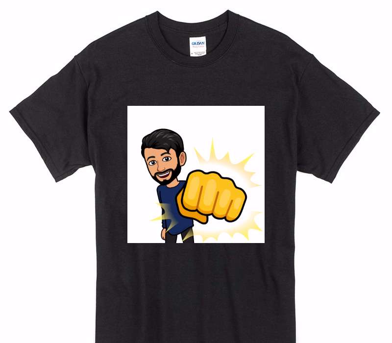 Custom Gildan 100% Cotton Black T-Shirt