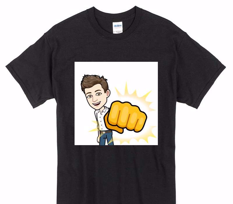 Custom Gildan 100% Cotton Black T-Shirt