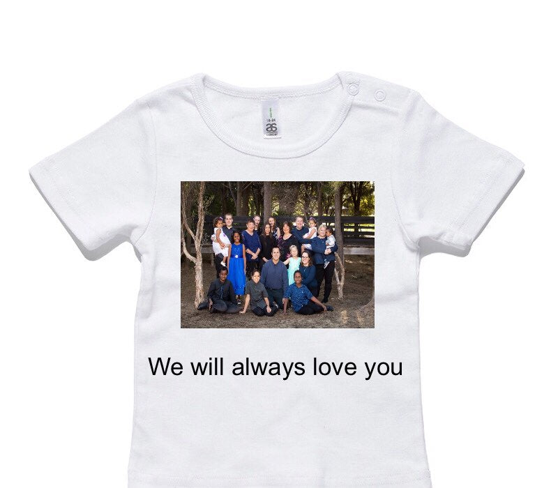 Custom AS Colour White Baby T-Shirt