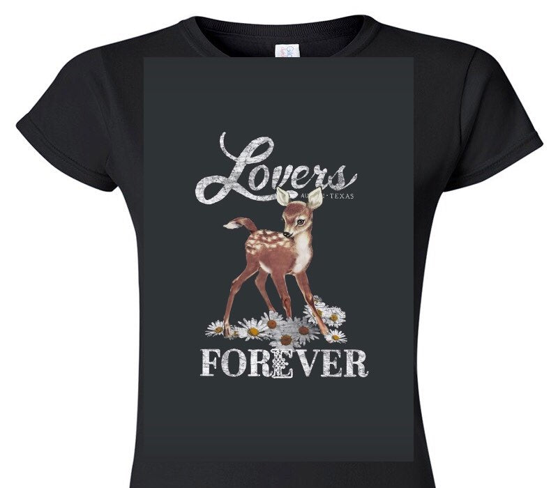 Custom Womens Soft Style 100% Cotton Black T-Shirt