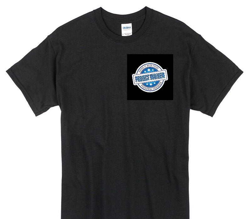 Custom Gildan 100% Cotton Black T-Shirt