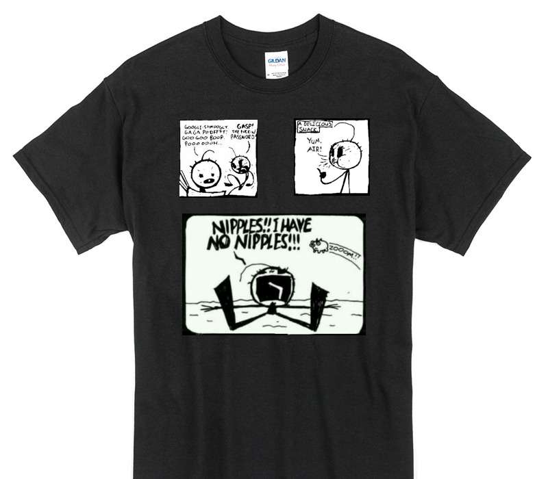 Custom Gildan 100% Cotton Black T-Shirt