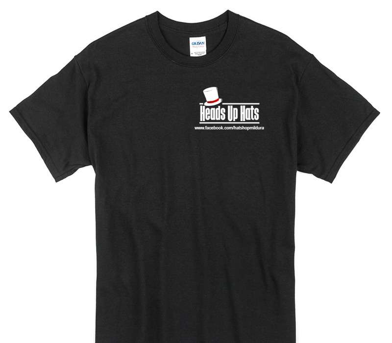 Custom Gildan 100% Cotton Black T-Shirt