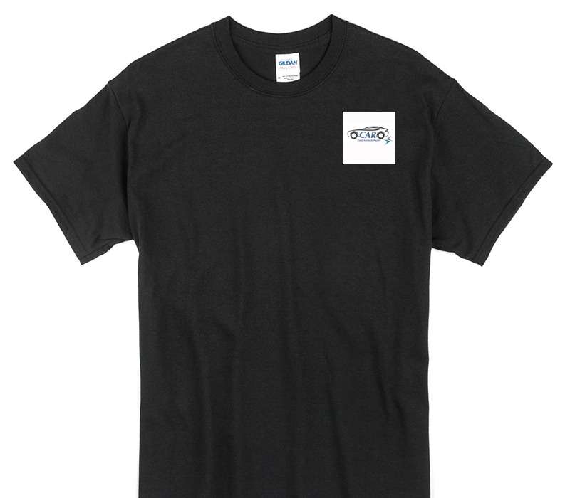 Custom Gildan 100% Cotton Black T-Shirt