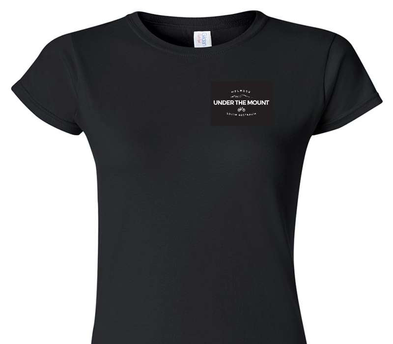 Custom Womens Soft Style 100% Cotton Black T-Shirt