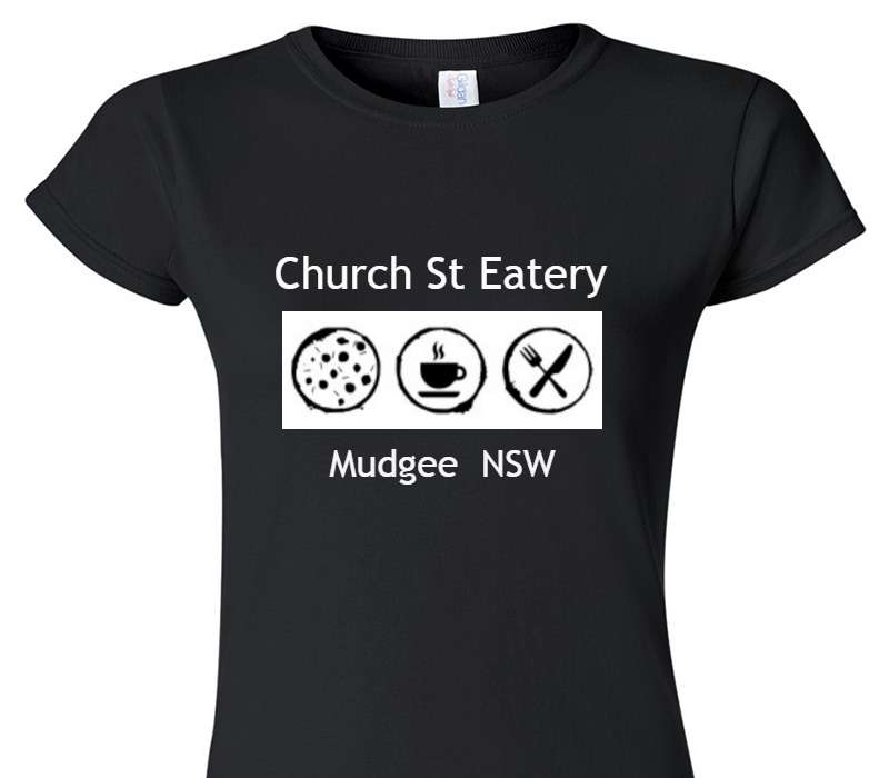 Custom Womens Soft Style 100% Cotton Black T-Shirt