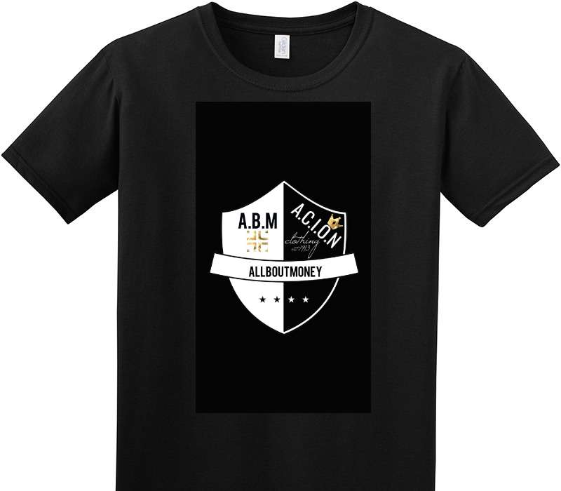 Custom Adult Soft Style 100% Cotton Black T-Shirt