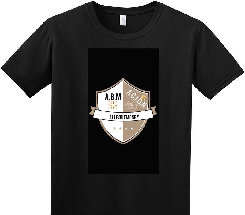 Custom Adult Soft Style 100% Cotton Black T-Shirt