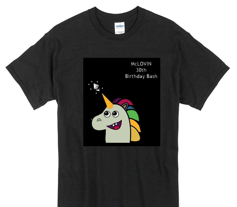 Custom Gildan 100% Cotton Black T-Shirt