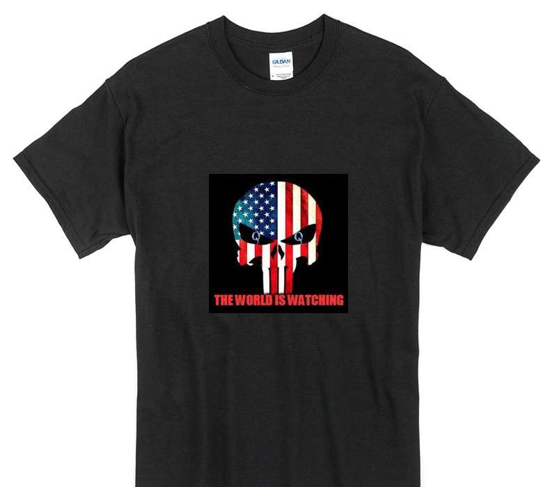 Custom Gildan 100% Cotton Black T-Shirt